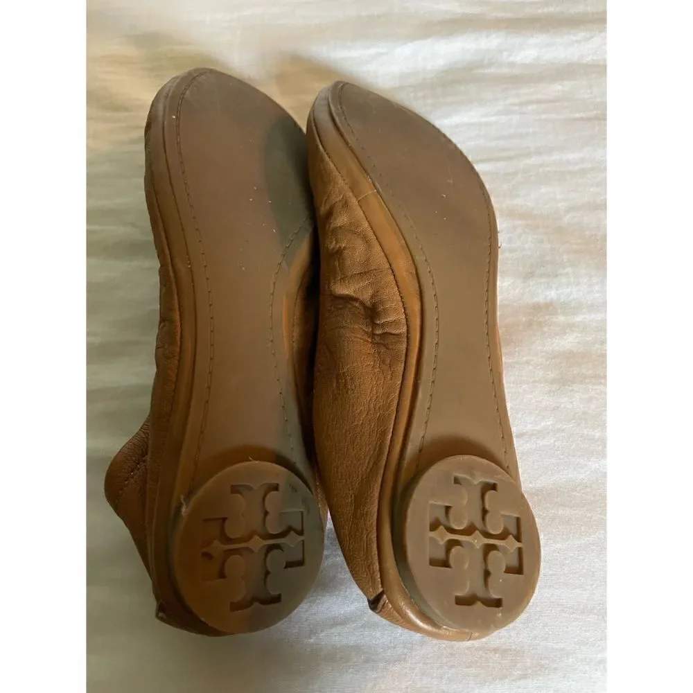 Tory Burch Eddie Ballet Flat in Royal tan Size 6.5